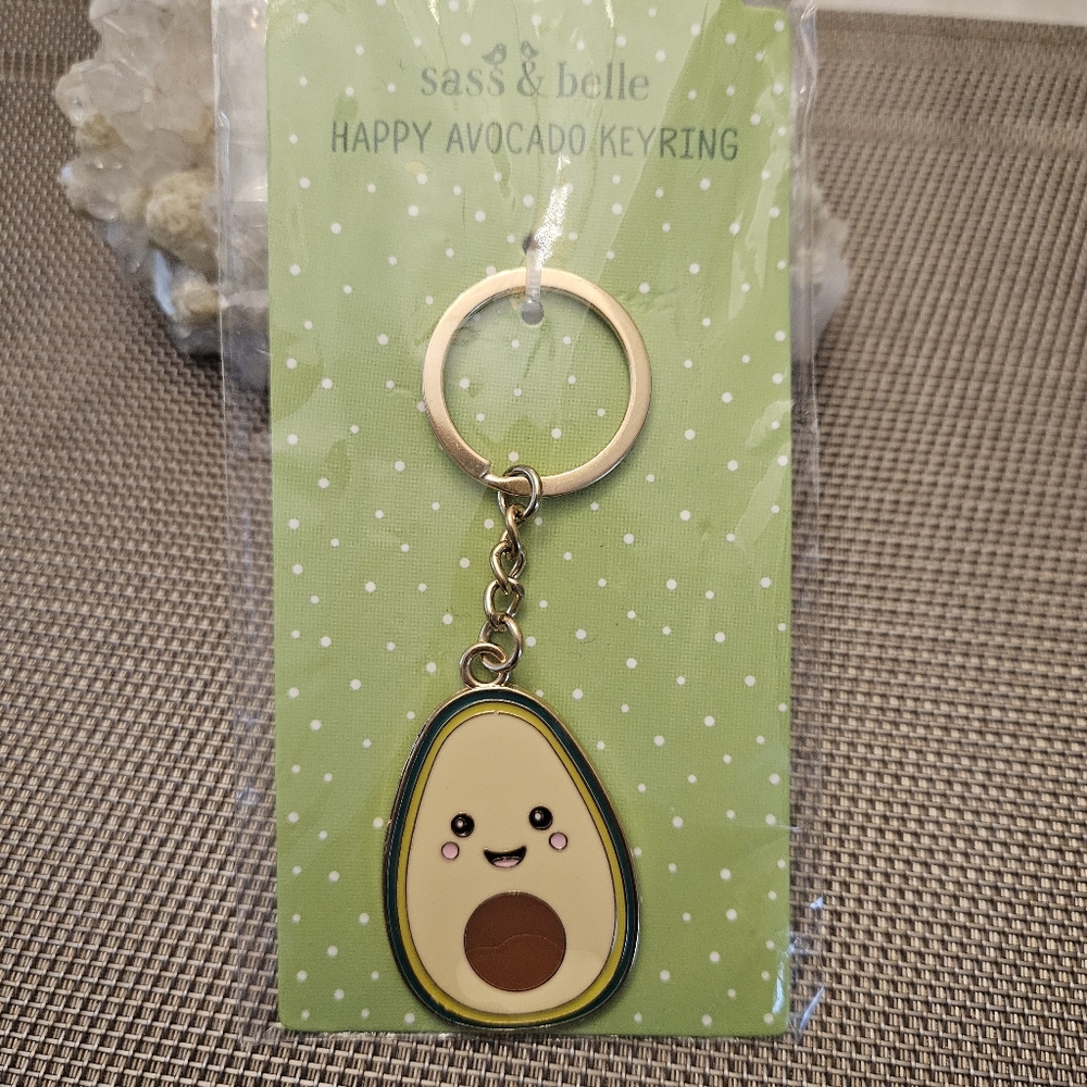 Sass & Belle avocado keychain